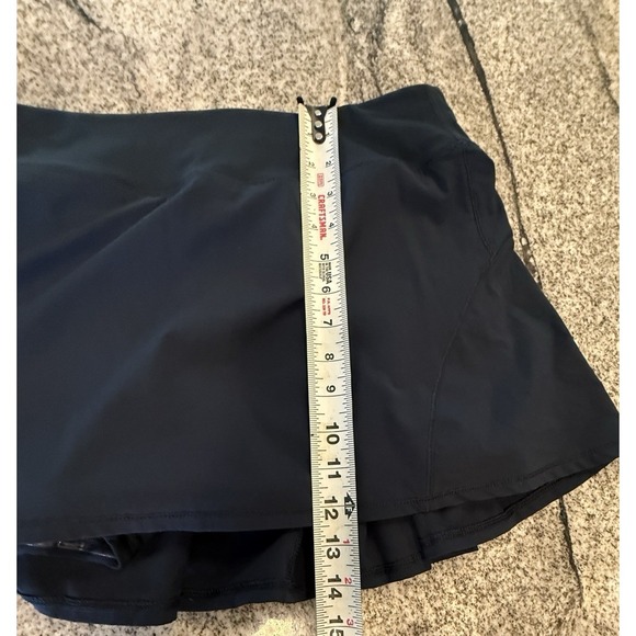 Crz Yoga Pleated Tennis Skirt Skort Size L Golfcore Pickleball Outdoor Navy Prep - Picture 12 of 13